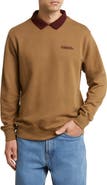 Vans Spread Collar Cotton Blend Sweatshirt