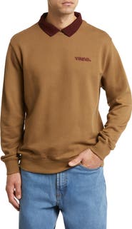 Vans Spread Collar Cotton Blend Sweatshirt