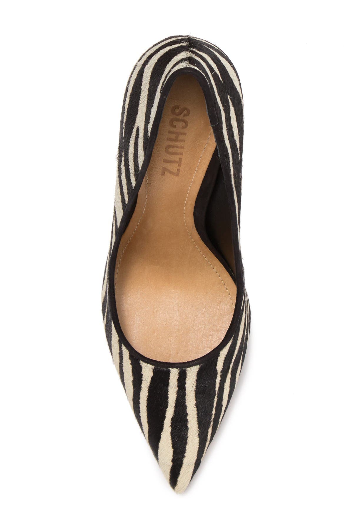 Schutz Liandra Genuine Calf Hair Zebra Stripe Pattern Pump (Women ...