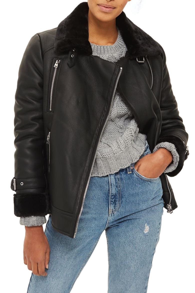 Lola Biker Jacket, Main, color, BLACK