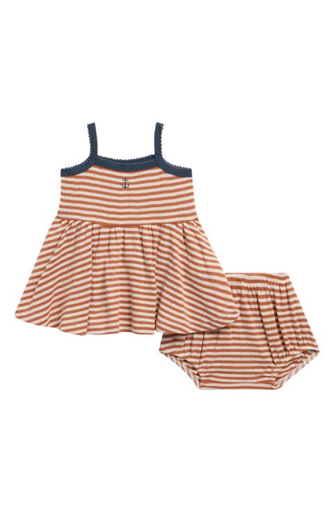 Lea Poppy Stripe Sleeveless Dress (Baby)