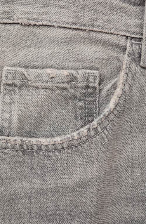 Mango High Waist Straight Leg Jeans In Denim Grey