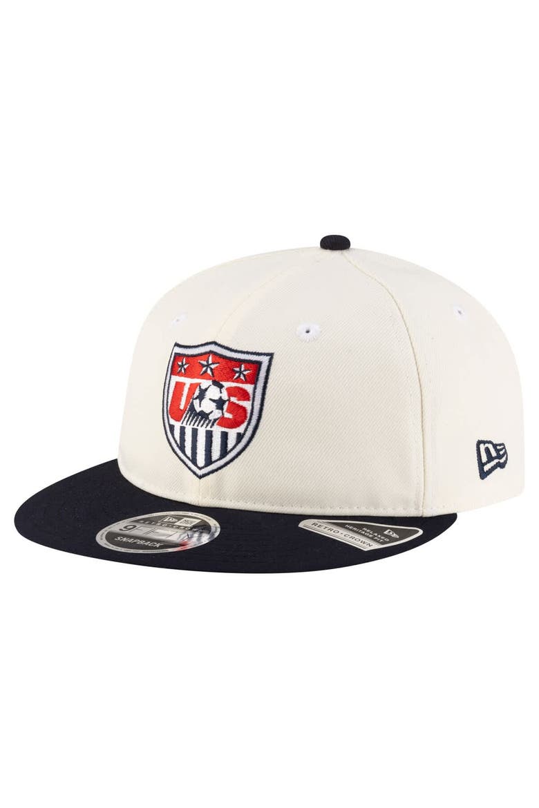 Men's New Era Cream USMNT 1995 Retro-Crown 9FIFTY Adjustable Hat
