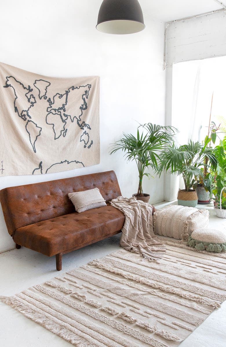 Lorena Canals Air Washable Recycled Cotton Blend Rug, Alternate, color, Dune White