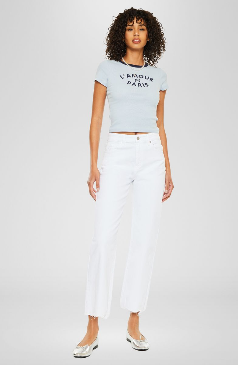 KanCan Skyla High Rise Slim Wide Leg Jeans, Alternate, color, White