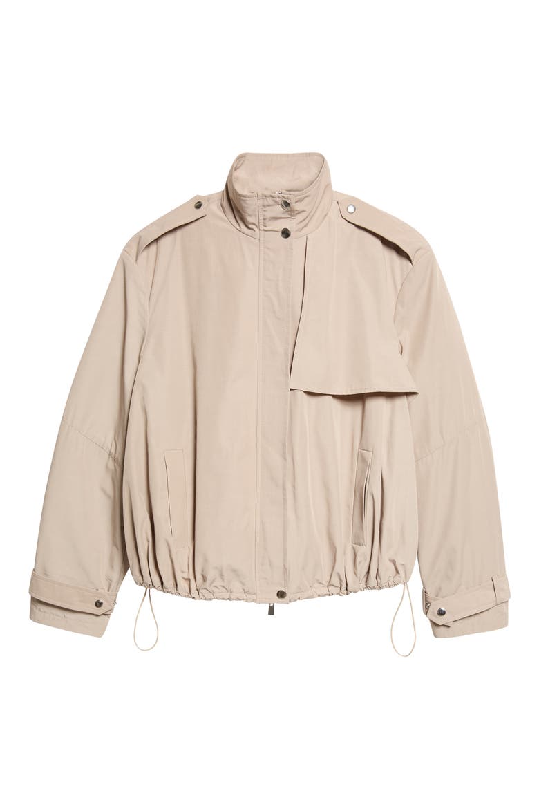 Alyssa Funnel Neck Bomber Jacket, Alternate, color, TAUPE