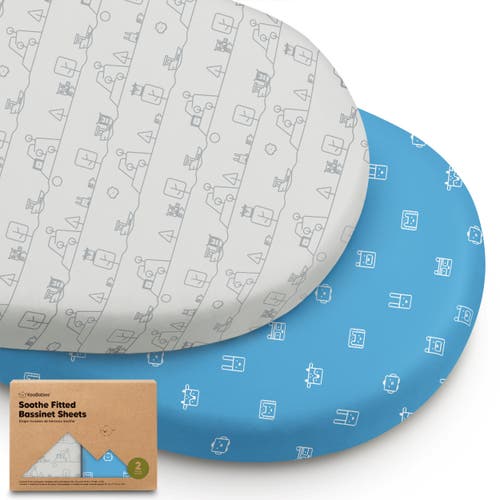 Keababies 2-pack Soothe Fitted Bassinet Sheets In Keapixel