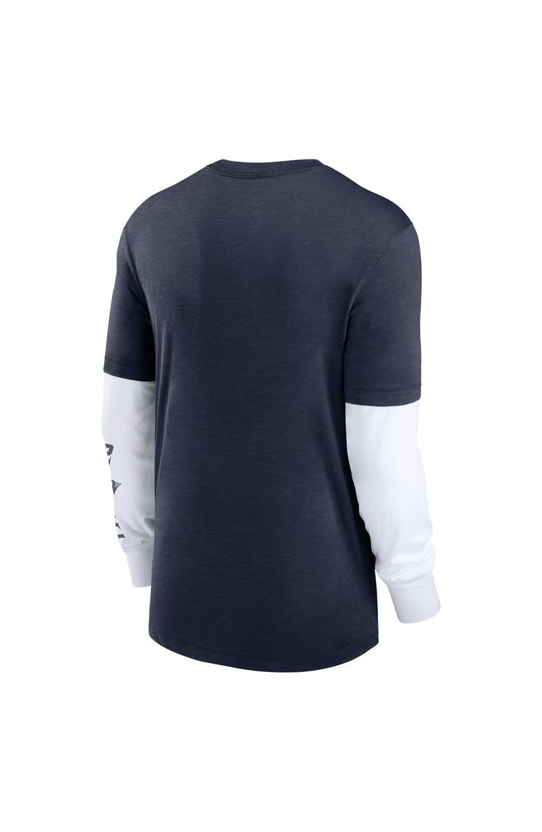 Nike Men's Nike Heather Navy New England Patriots Slub Fashion Long Sleeve T-Shirt, Alternate, color, 