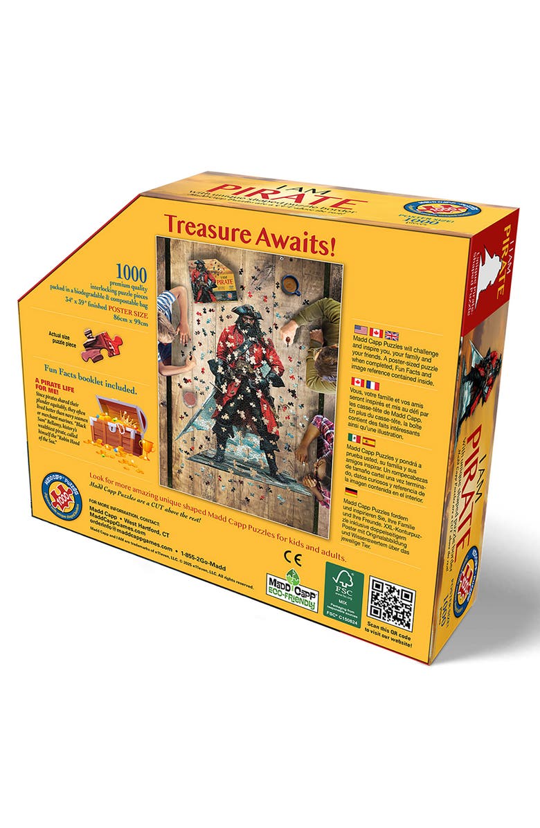Madd Capp I Am Pirate 1000 Piece Character Shaped Jigsaw Puzzle, Alternate, color, Multicolored