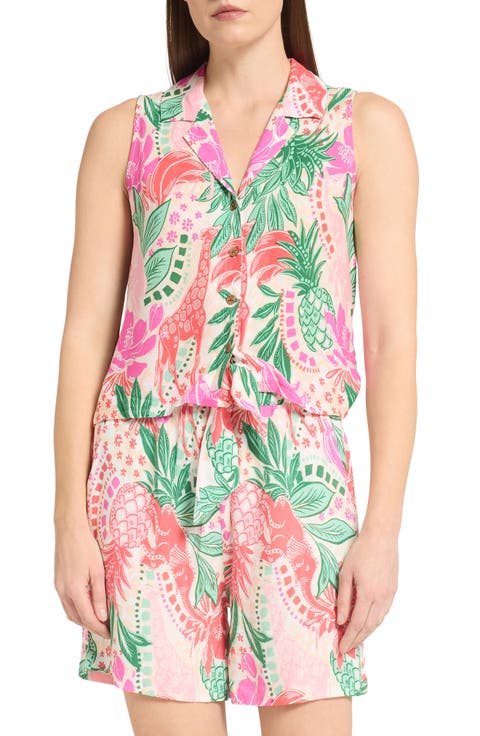 Crinkle Tie Front Top