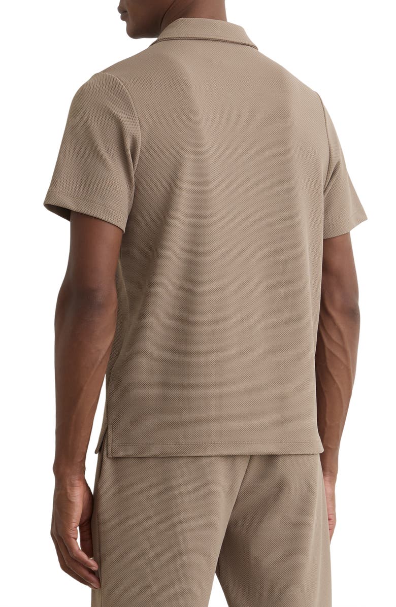 Reiss Kennedy Textured Polo, Alternate, color, Camel Brown