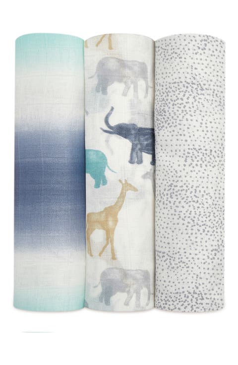 3-Pack Silky Soft Swaddling Cloths