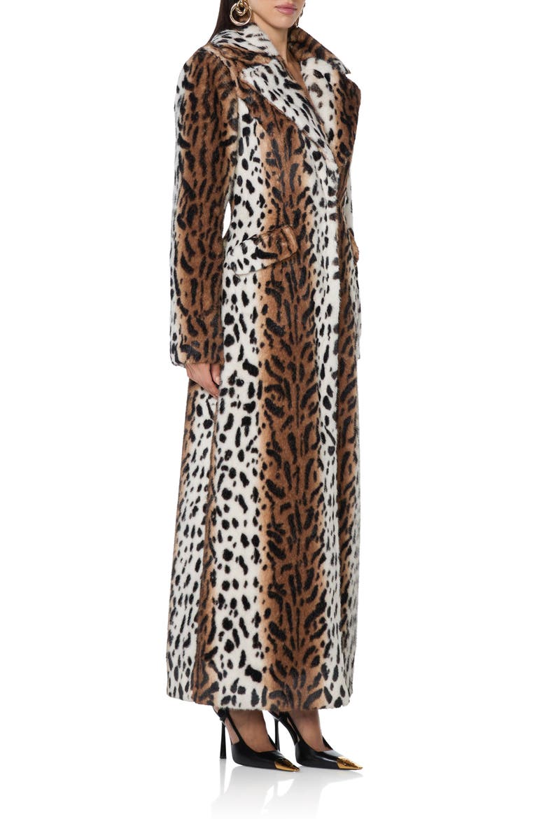 Mixed Leopard Faux Fur Coat, Alternate, color, MIXED LEOPARD