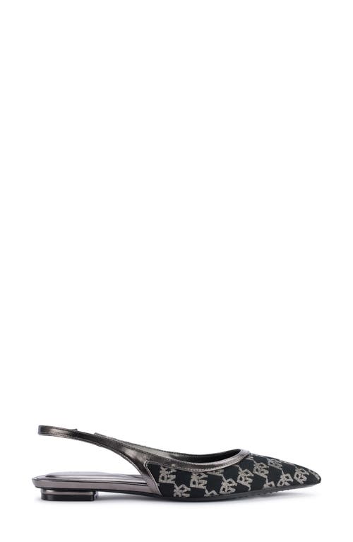 Dkny Millbury Slingback Pointed Toe Flat In Nickel