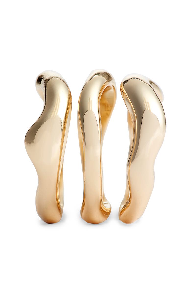 Halogen<sup>®</sup> Set of 3 Molten Metal Rings, Alternate, color,