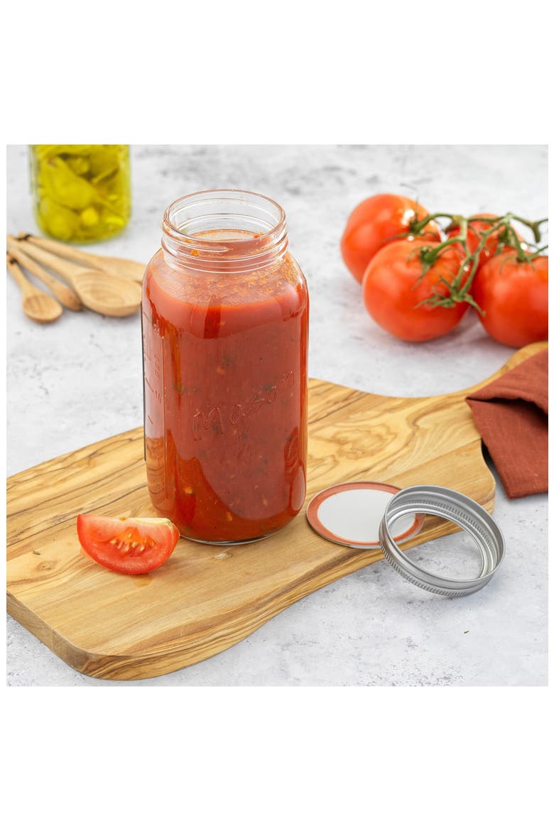42-Piece Mason Jars with Airtight Lids, Alternate, color, CLEAR