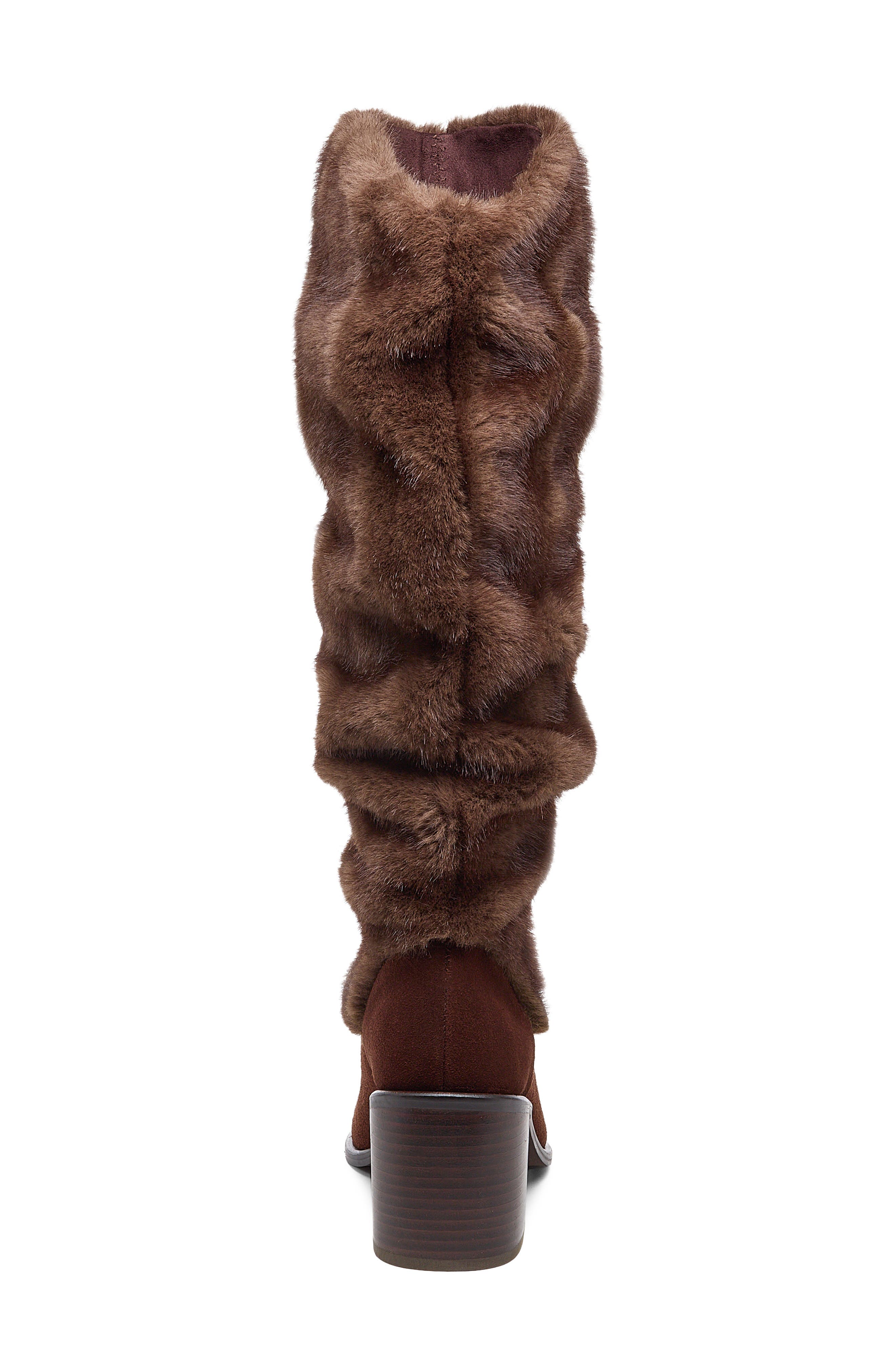 Easton Faux Fur Tall Boot, Alternate, color, WARM BROWN