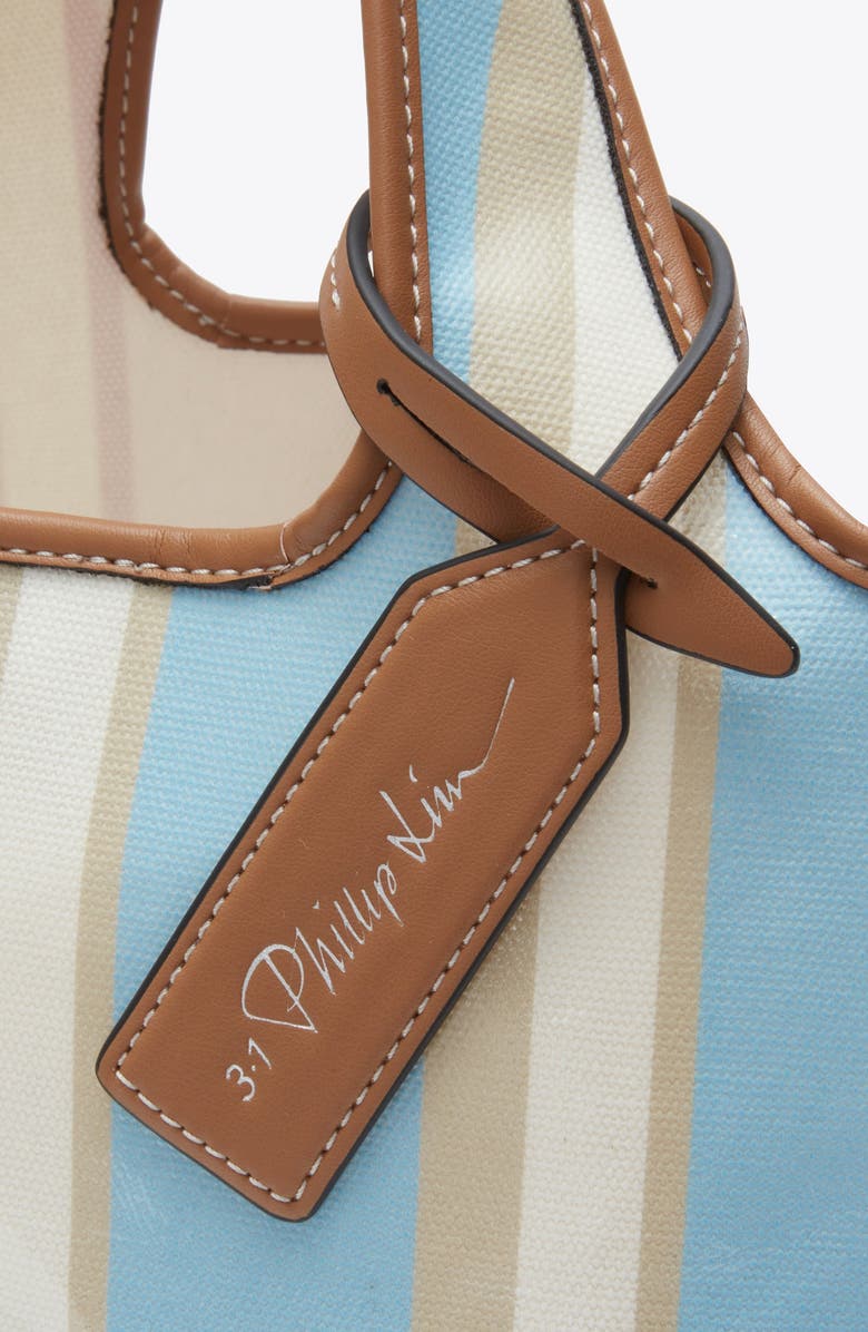 3.1 Phillip Lim Dual Stripe Mini Market Tote, Alternate, color, Blue-Pink Multi
