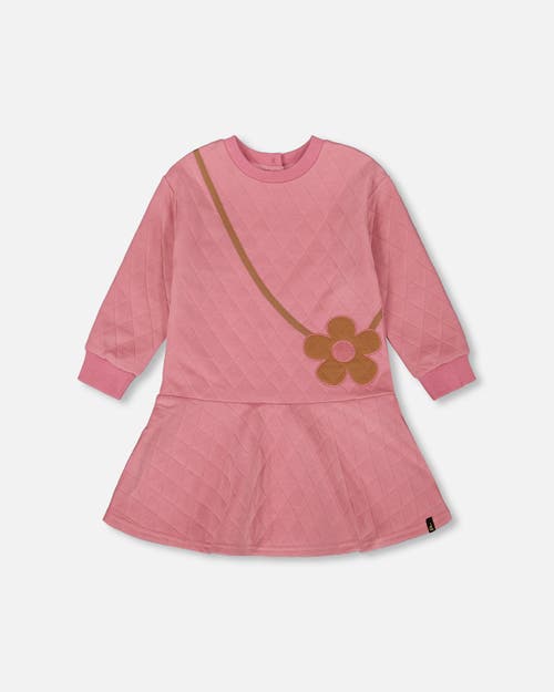 Deux Par Deux Quilted Dress In Pink