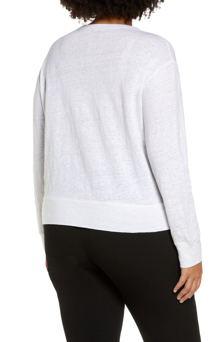 Vince Linen Pullover Top, Alternate, color, 