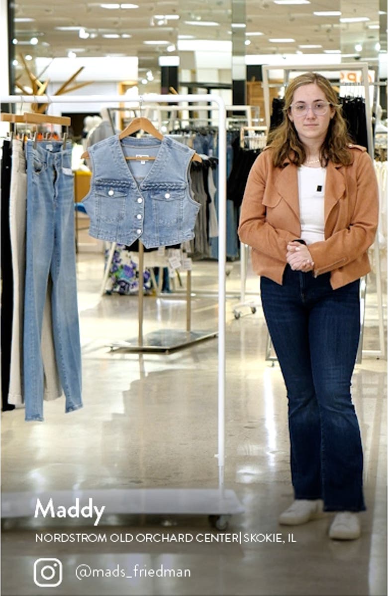 Braided Crop Denim Vest, sales video thumbnail