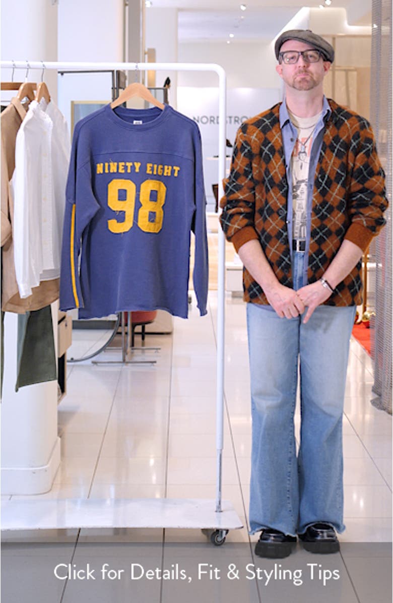 Number Appliqué Cotton Sweatshirt, sales video thumbnail