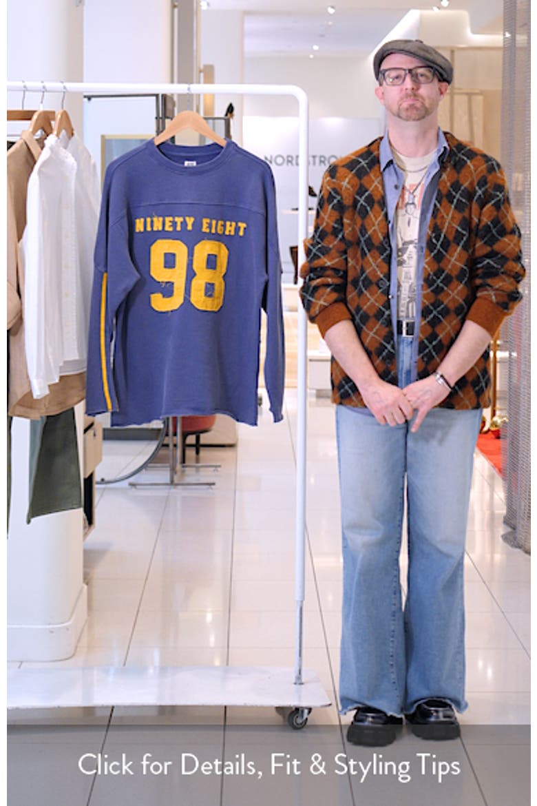 Number Appliqué Cotton Sweatshirt video