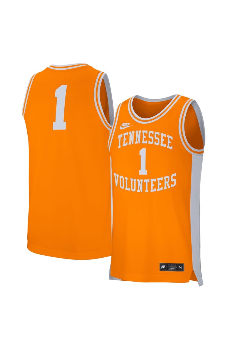 Nike Men's Nike #1 Tennessee Orange Tennessee Volunteers Retro Replica Basketball Jersey, Main, color,