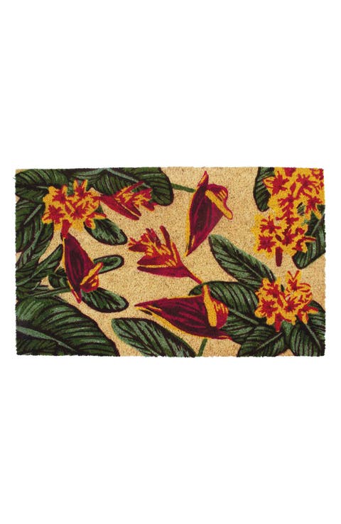 Paradise In Bloom Coir Doormat