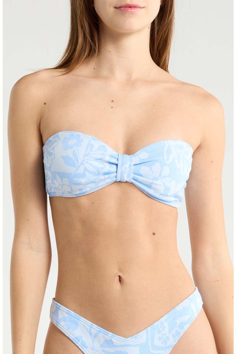Pacific Coast Floral Jacquard Bikini Top, Main, color, SKY BLUE