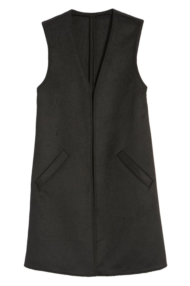 Long Vest, Alternate, color, BLACK