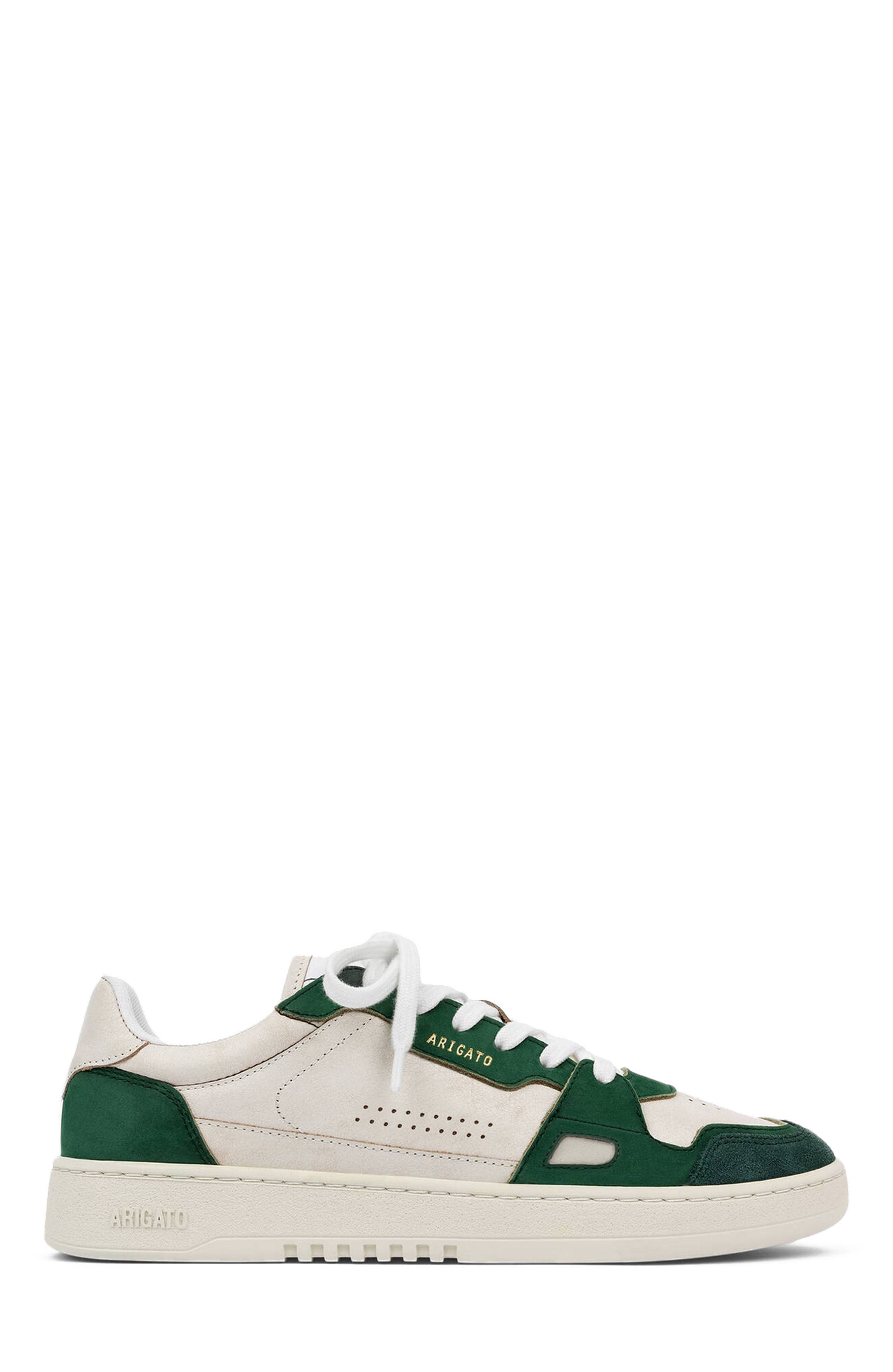 Axel Arigato Dice Lo Cracked Leather Sneaker, Main, color, White/Kale Green
