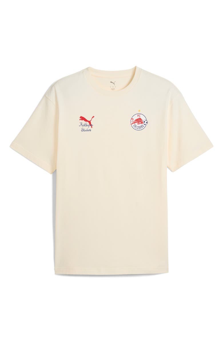 PUMA x KidSuper RBS Graphic T-Shirt, Alternate, color, Frosted Ivory-Puma Red