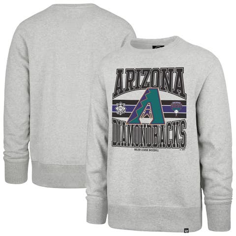 Men's '47  Gray Arizona Diamondbacks Letters Headline Pullover Sweatshirt