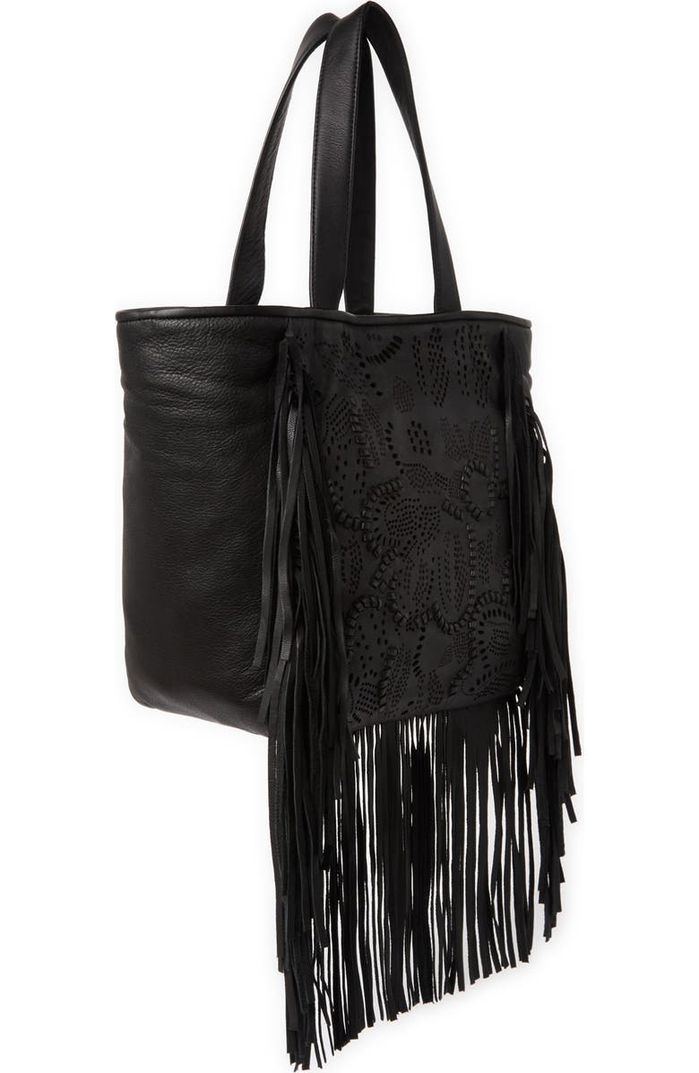 Frye Vivian Leather Fringe Tote Bag, Alternate, color,