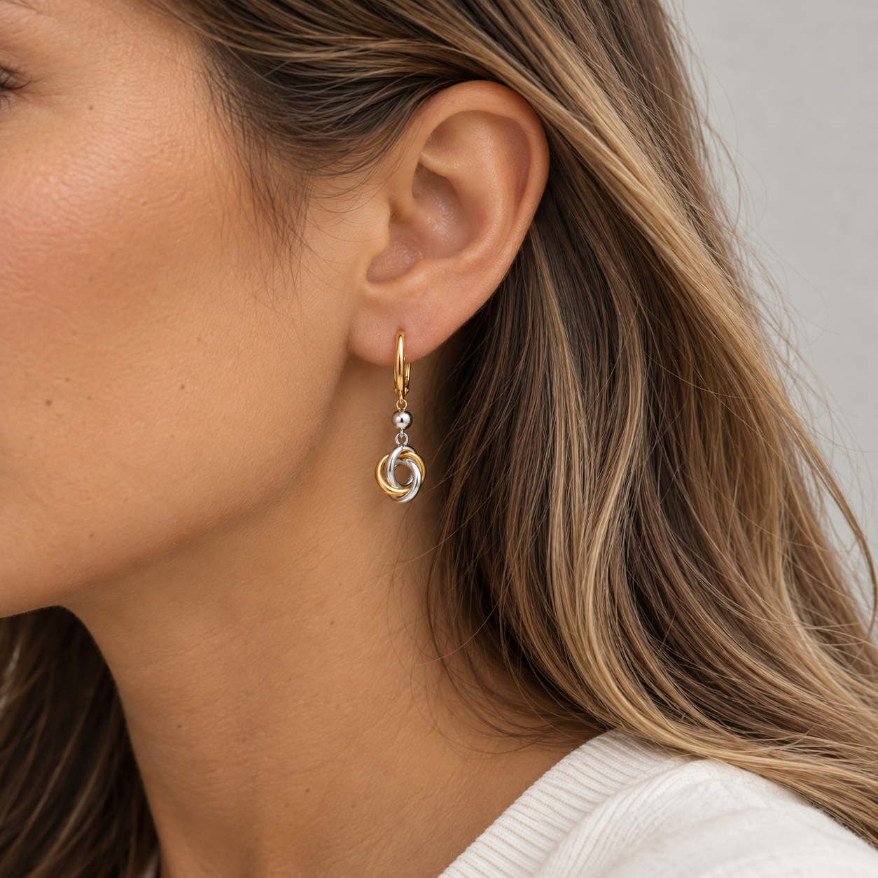 Donatello Gian Two-tone Leverback Knot Drop Earrings (Women) | Nordstrom