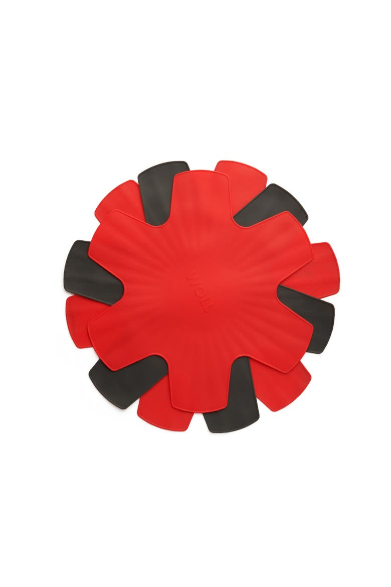 Silicone Pan Protectors 3 Piece Set, Red & Gray, Main, color, Black