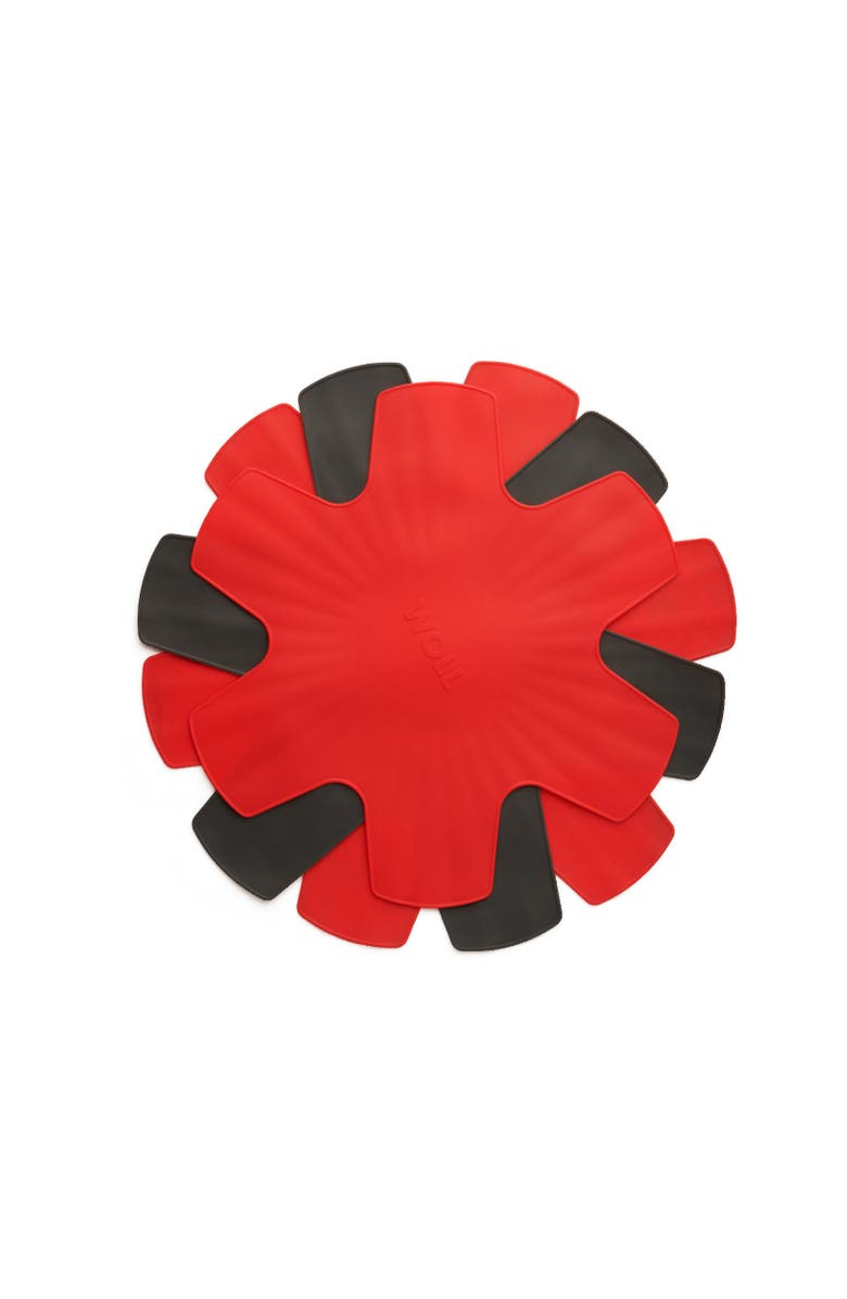 WOLL Silicone Pan Protectors 3 Piece Set, Red & Gray, Main, color, Black