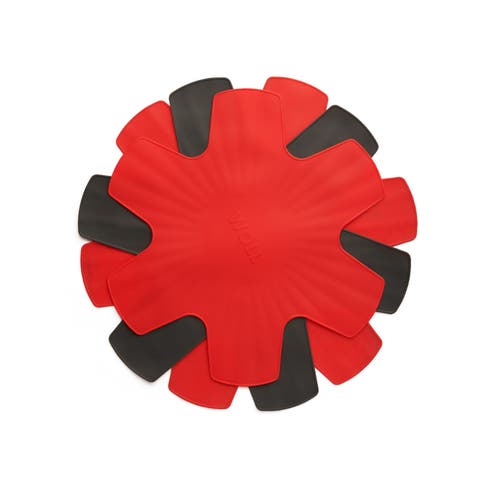 Silicone Pan Protectors 3 Piece Set, Red & Gray