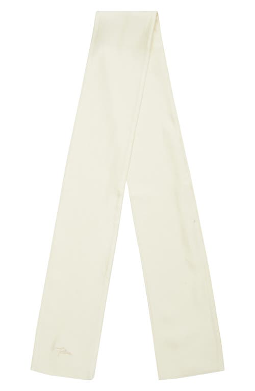 Totême Toteme Satin Tuxedo Scarf In Macadamia