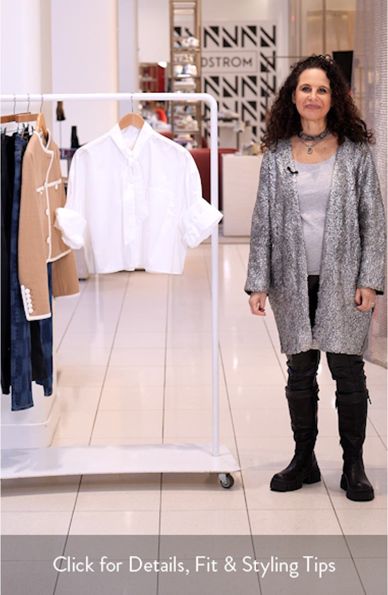 Next Ex Tie Neck Crop Shirt, sales video thumbnail