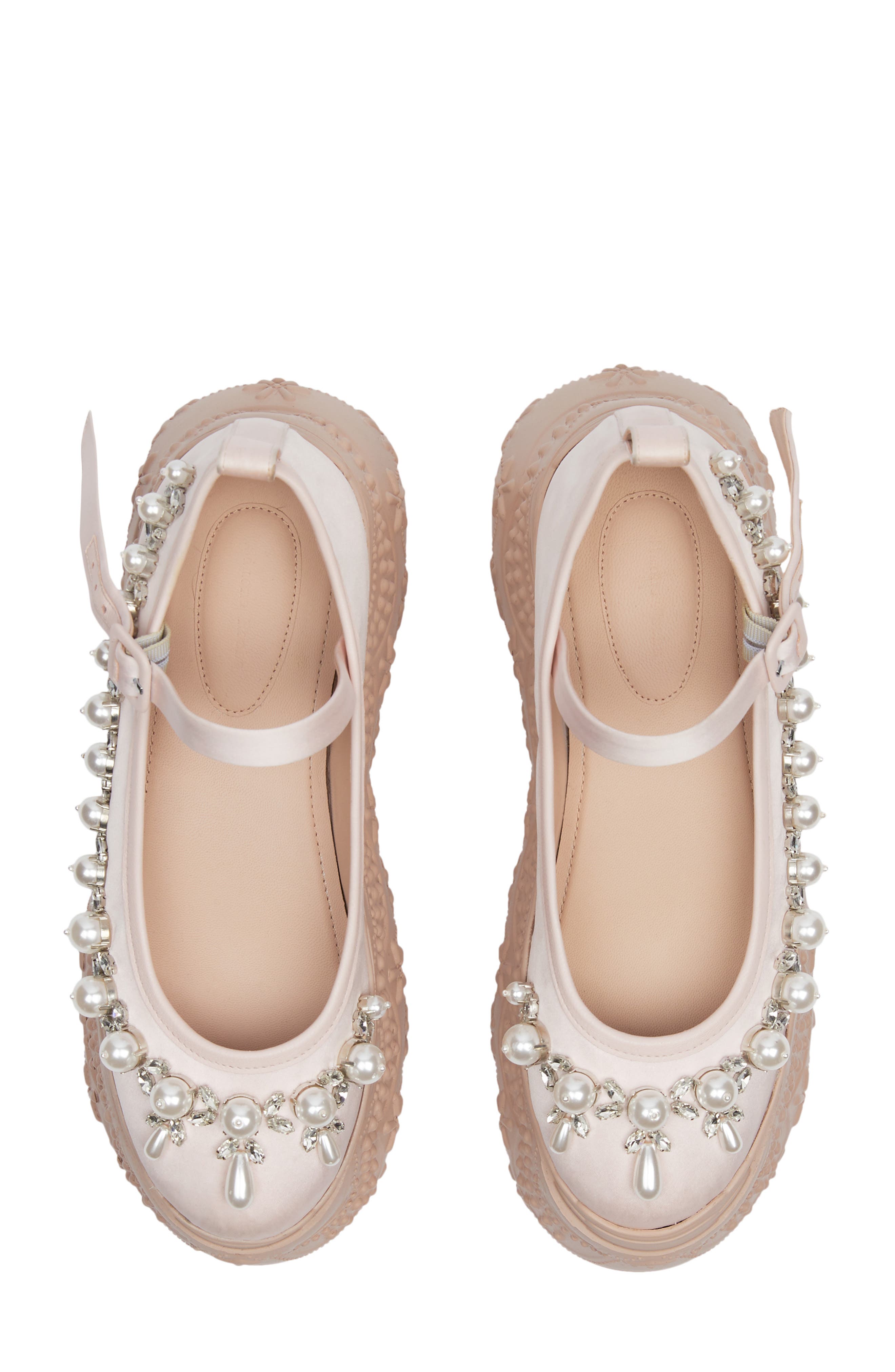 Simone Rocha Turbo Beaded Lace Platform Mary Jane Loafer, Alternate, color, 