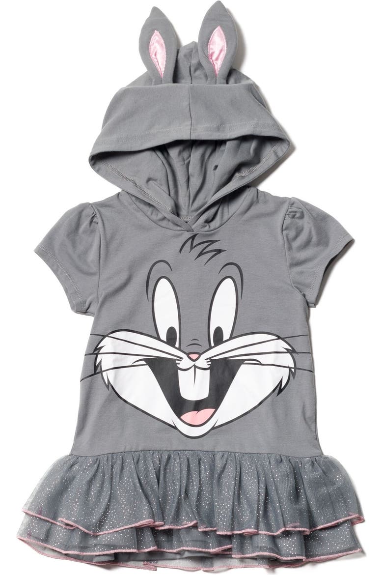 Buggs Bunny 2-Piece Hooded Tee and Leggings Set, Alternate, color, Bugs Bunny Grey Pink