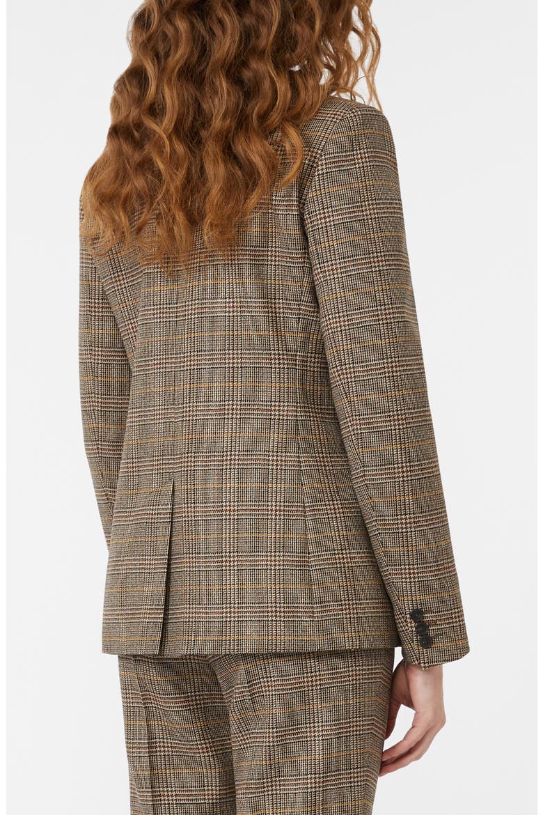 Giove Plaid Double Breasted Blazer, Alternate, color, CHOCOLATE