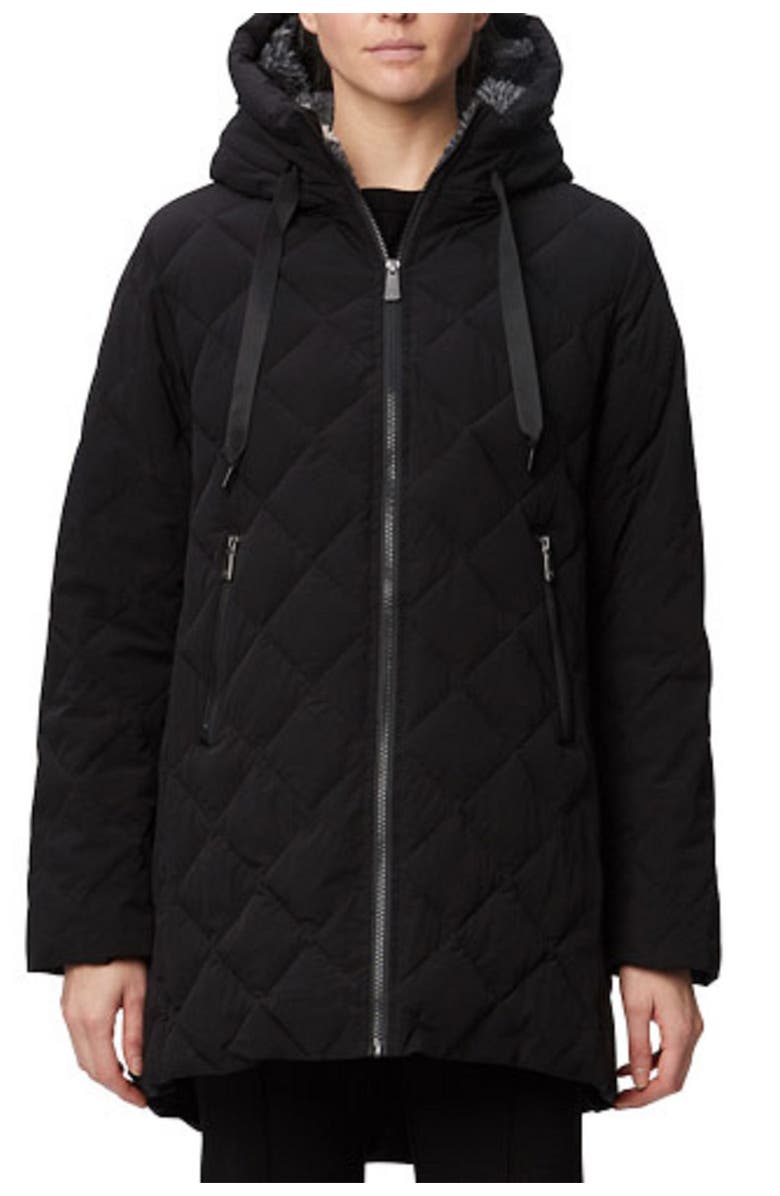 Rainforest Diamond Faux Shearling Lined Quilted Thermoluxe A-Shape Walker Jacket, Main, color, 