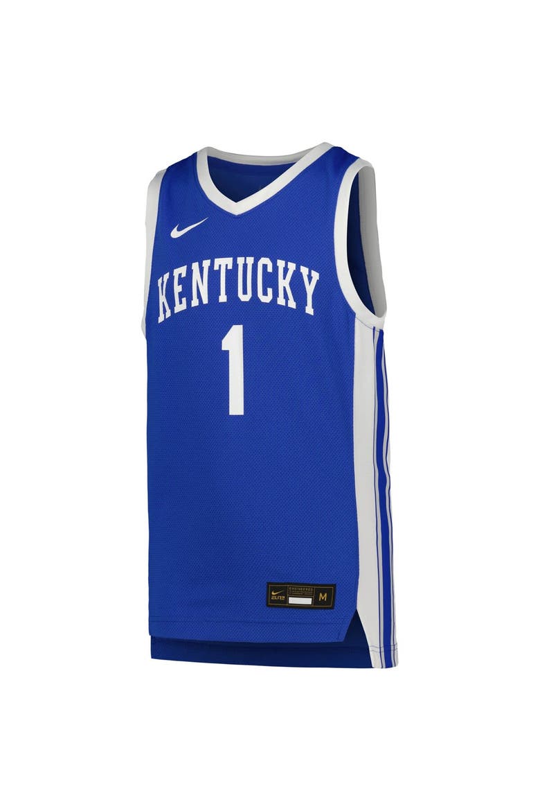 Youth Nike #1 Royal Kentucky Wildcats Icon Replica Basketball Jersey, Alternate, color, Royal