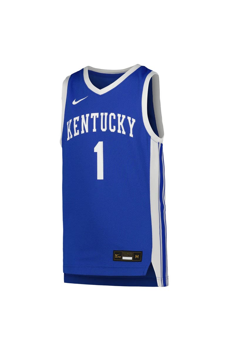 Nike Youth Nike #1 Royal Kentucky Wildcats Icon Replica Basketball Jersey, Alternate, color, Royal