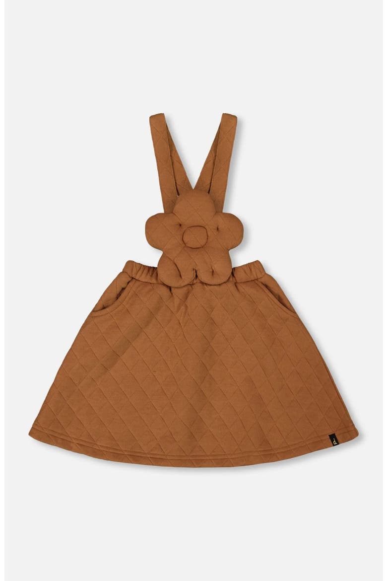 Quilted Overall Dress, Main, color, Mocha