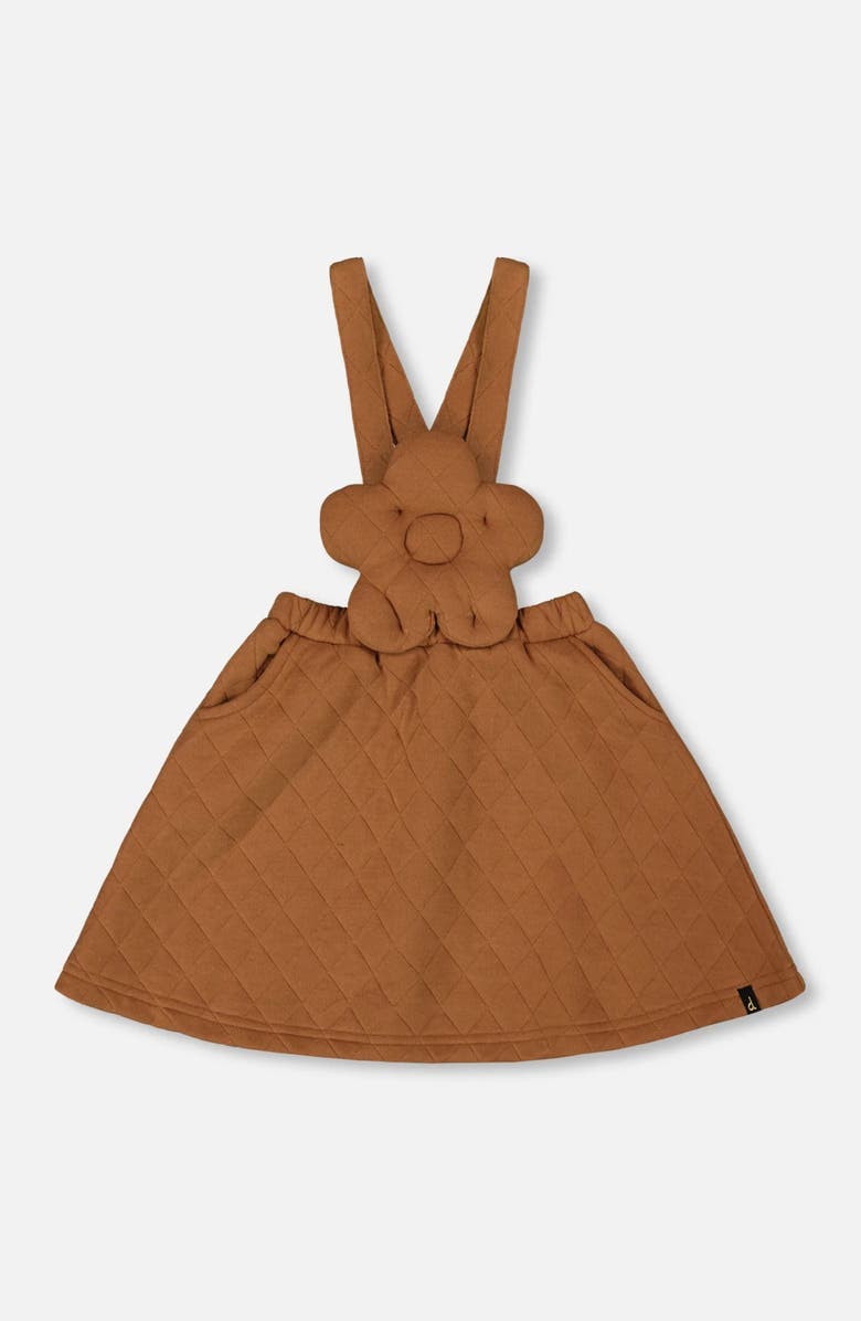 Deux par Deux Quilted Overall Dress, Main, color, Mocha