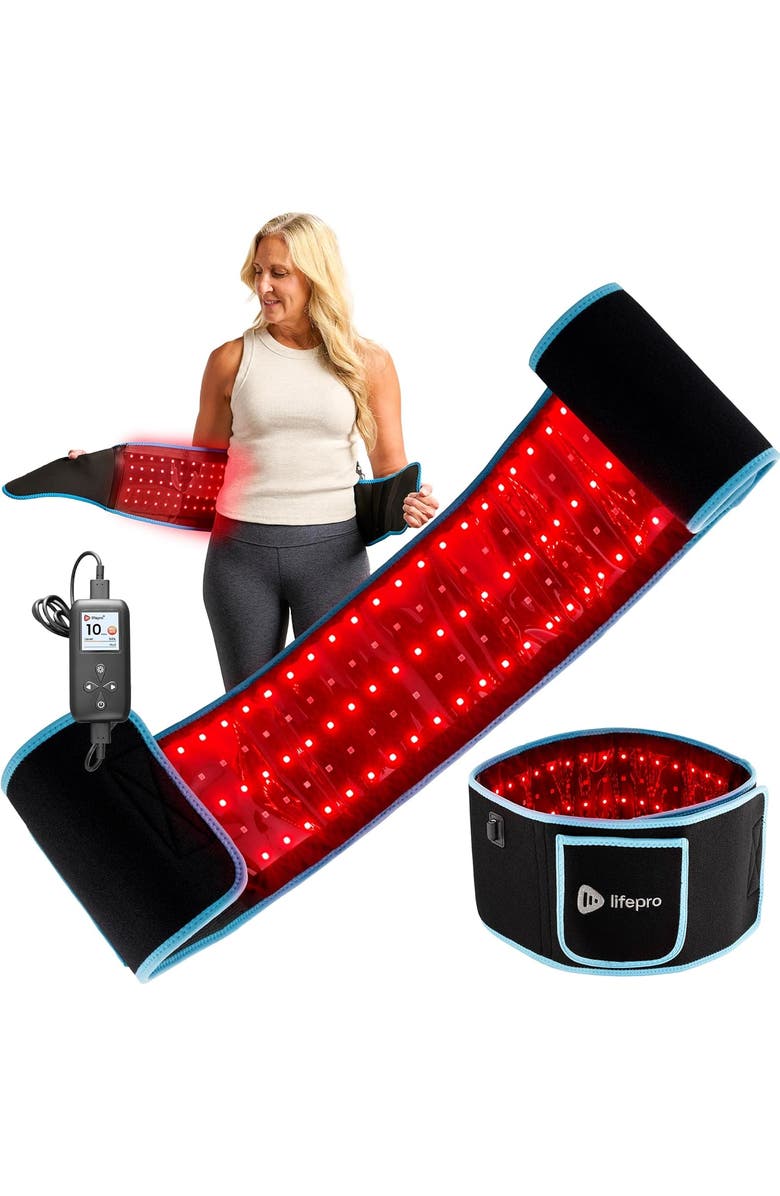 Lifepro Allevared Red Light Therapy Belt  Infrared 660nm and 850nm lights, Main, color, Blue